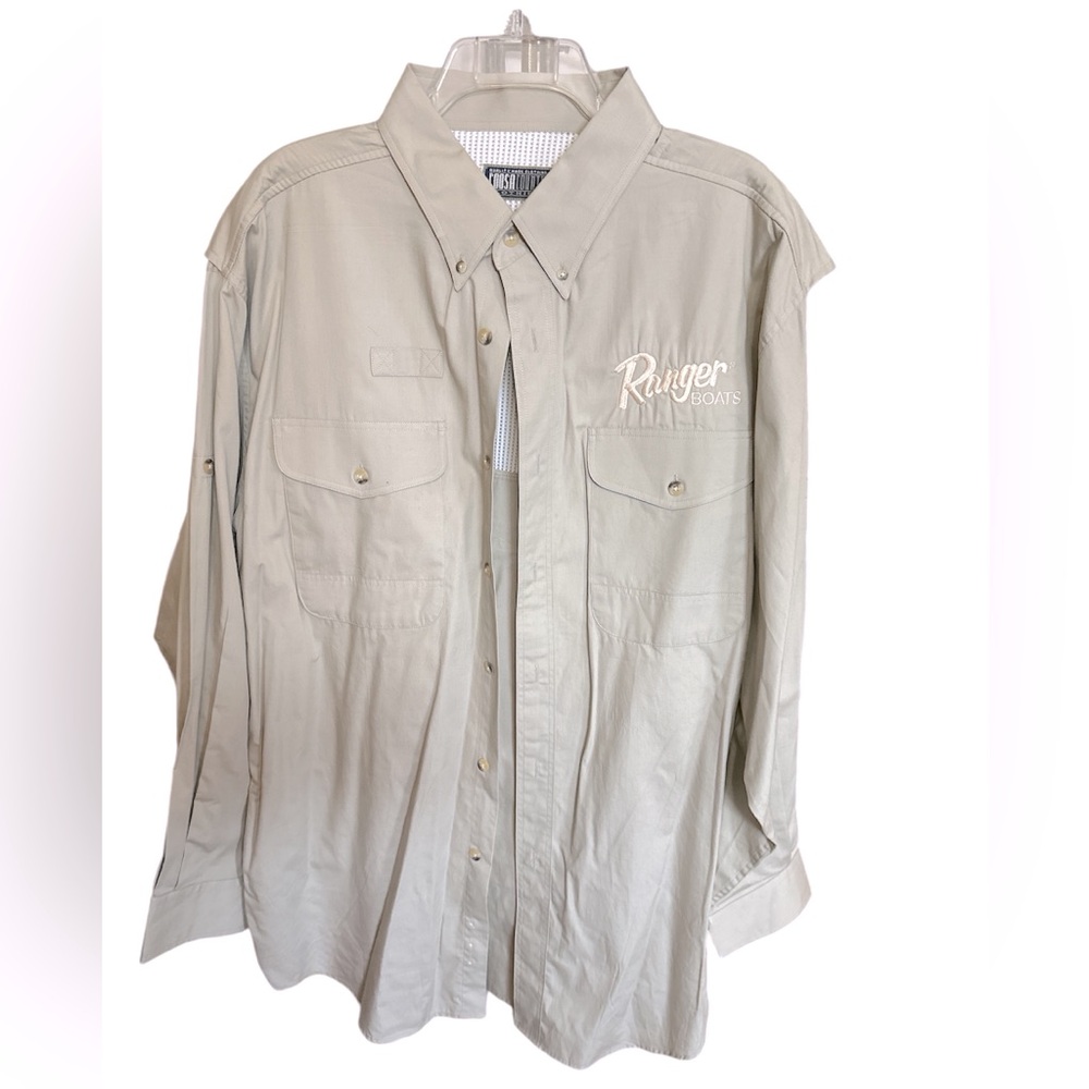 Coosa County Clothiers x Ranger Boats long sleeve button-down fishing shirt.  L